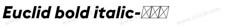 Euclid bold italic字体转换